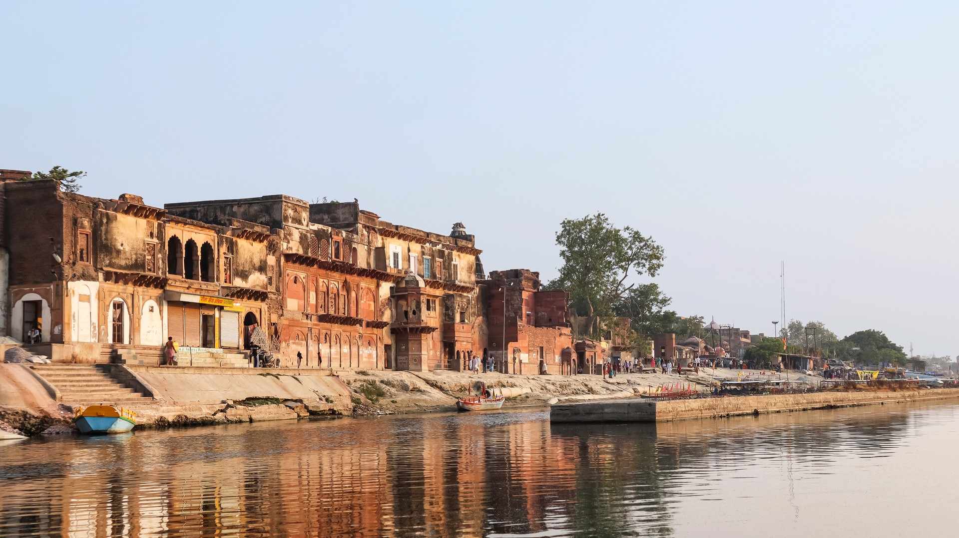 Old ghat of Vrindavan, Mathura, Uttar Pradesh, India.